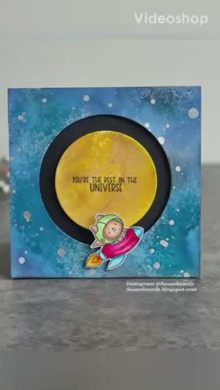 Simon Says Clear Stamps Shoot for the Moon 3236ssc Happy Camper Best in the Universe Card | color-code:ALT02