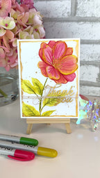 PREORDER Simon Says Stamp Card Kit of the Month August 2026 Made to Flourish ck0826 Barbara Tarayao Showing the Sparkle