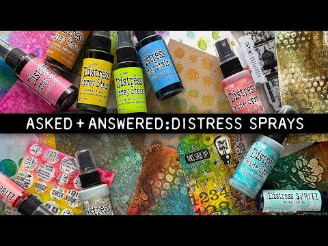 Tim Holtz Distress Oxide Spray Frayed Burlap Ranger tso67702 Asked and Answered Series Video