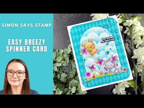 Simon Says Stamp Stencil Cloud Lines ssst221684 Out Of This World Amy Rysavy Spinner Card