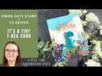 Simon Says Stamp Cloud Borders Wafer Dies sssd112939 Tiny T-Rex Card | Simon Says Stamp + CZ Design Amy Rysavy