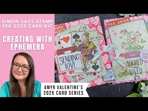 Simon Says Stamp Card Kit of the Month February 2025 Distressed Vintage Notes ck0225 *