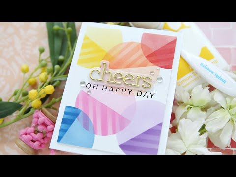 Rainbow Splash Stencil Flip Flop Shapes rss104 Splendor
