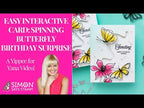 Simon Says Stamps and Dies Wild and Free Flowers set749wf Be Bold Yana Smakula Easy Interactive Card: Spinning Butterfly Birthday Surprise