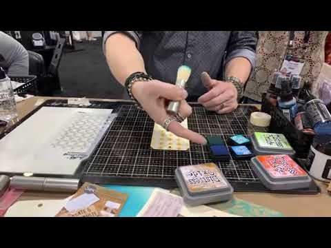Tim Holtz Layering Stencil SHIFTER TREE THS113 video