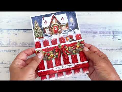 Katy Sue Designs Picket Fence Christmas Scene Stash 02-10072css