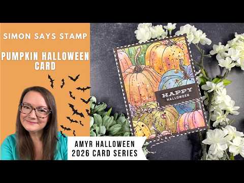 Simon Says Stamp A2 Postage Rectangles Wafer Dies 1370sd Pumpkin Halloween Card | Simon Says Stamp | AmyR 2026 Halloween Series #6