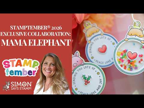 Mama Elephant Round Tag Friends STAMPtember Exclusive Stamps And Dies Laura Bassen Tags That Double as Ornaments! 🎄 Mama Elephant STAMPtember® 2026 Exclusive