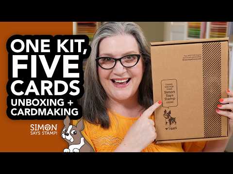 Simon Says Stamps and Dies Homespun Halloween set1381hh Cathy Zielske Let's Unbox the October 2026 Card Kit from @SimonSaysStamp and make FIVE cards!
