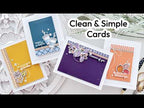 Simon Says Stamps and Dies Homespun Gratitude set1380hg Tina Smith How to Make 4 Clean Simple Cards Using A Card Kit Simon Says Oct 2026 Card Kit