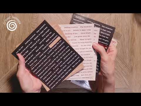 Cosmic Shimmer Sentiment Snippets Words to Treasure 12-cds19wt video