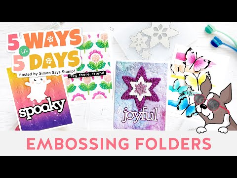Tim Holtz Distress Oxide Ink Pad WORN LIPSTICK Ranger TDO56362 Embossing Folders 5 Ways Video