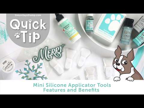 Simon Says Stamp Mini Oval Silicone Applicator Tool st0222 Tiny Tools, BIG Results! Mini Silicone Applicators | Quick Tip