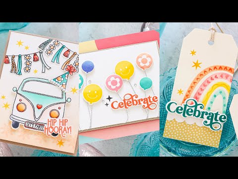 Simon Says Stamp Set of 3 Stencils Boho Rainbow ssst221711 Season Of Wonder