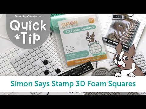 Simon Says Stamp Thin White 3D Foam Squares Large st0161 Cheering for You