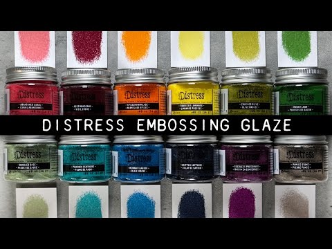 Tim Holtz Distress Embossing Glaze Aged Mahogany Ranger tde79132 Inspiration Video