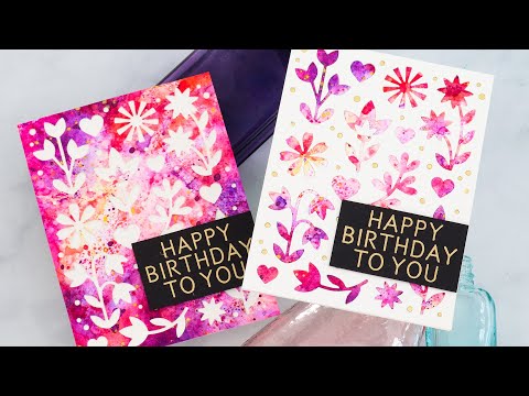 Tim Holtz Distress Wilted Violet Ink Pad And Reinker Bundle Ranger Time Saving Card Ideas Video