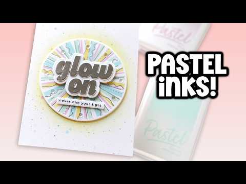 Simon Says Stamps Dies and Stencils Sunburst set1262sb Shine On I Tried Pastel Inks and Was Completely Surprised Cathy Zielske