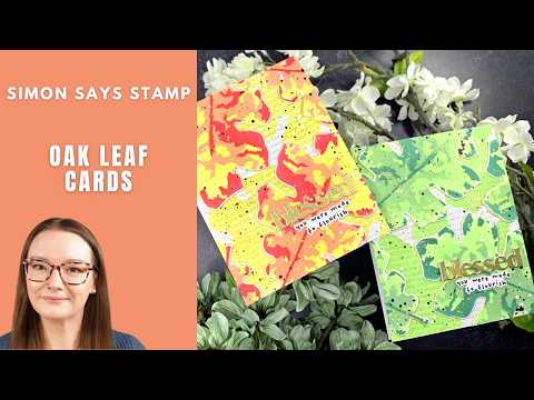 Simon Says Stamp Stencils and Dies Oak Leaf set1292ol Every Happiness Amy Rysavy