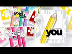 Simon Says Stamps and Dies Just Write set832jw Cheering for You Mindy Eggen Pencil Cards Tutorial
