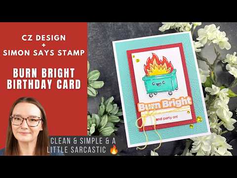 CZ Design Stamps and Dies Hot Mess set1224hm Hot Mess Card | CZ Design + Simon Says Stamp Amy Rysavy