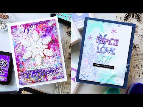 Simon Says Stamps and Dies Heartfelt Snowflakes set872hs Sweet Wishes