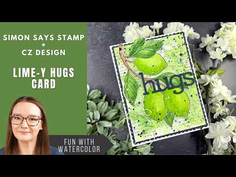 Simon Says Clear Stamps Squeeze You 3448ssc Every Happiness Amy Rysavy Lime-y Hugs Card Fun with Watercolor