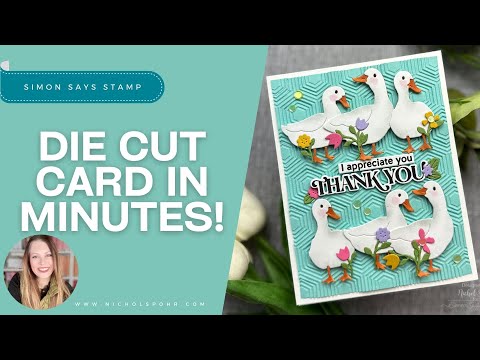Simon Says Stamps and Dies With Thanks set968wt You Are My Favorite CREATE YOUR OWN AMAZING DIE CUT CARD IN MINUTES! Nichol Spohr