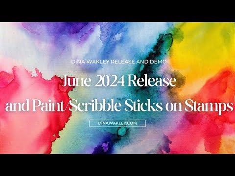 Dina Wakley Dotted Tape Media Stencil Ranger mds83085 Demo Video