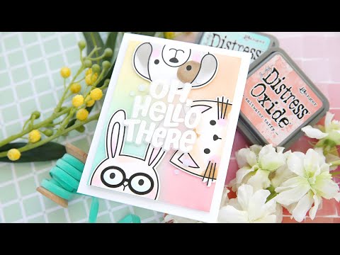 Tim Holtz Distress Mini Ink Pad Scattered Straw Ranger TDP40149 Blended Background Card Video