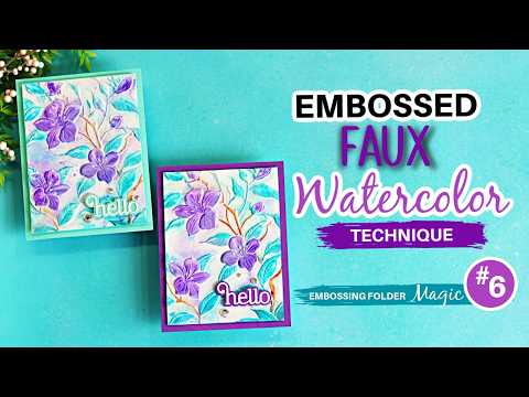 Simon Says Stamp Embossing Folder Apple Blossoms sf606 In My Heart Embossing Folder Magic #6 | Faux Watercolor Technique Sandi MacIver
