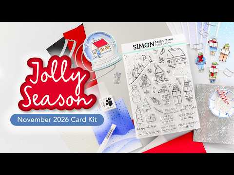 PREORDER Simon Says Stamp Card Kit of the Month November 2026 Jolly Season ck1126 Jolly Season Card Kit Reveal and Inspiration