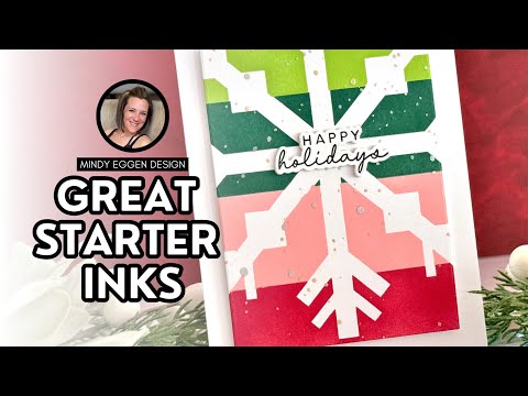 Simon Says Stencils Set of 3 Snowflake Stripes 1056mt BACK TO BASICS: Great Starter Ink Pads! Mindy Eggen