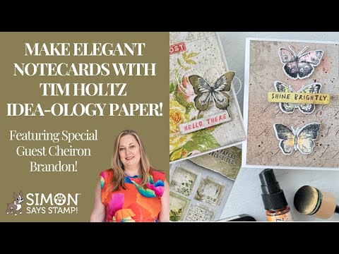Tim Holtz Distress Mini Ink Pad Abandoned Coral Ranger TDP46769 Elegant Notecards Video