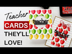 CZ Designs Sentiment Strips Reverse Teacher czg050 Just A Note