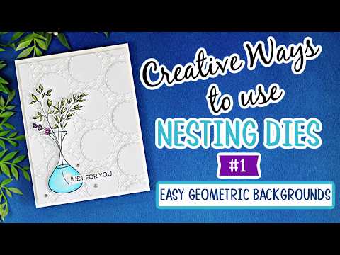Simon Says Stamps and Dies Wildflower Cuttings set1003wc Friend Like You Sandi MacIver Creative Ways to Use Nesting Dies #1 | Easy Geometric Backgrounds