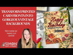 Simon Says Stamp Pack of 4 Watercolor Card Fronts Sketched Florals 1023sf Nichol Spohr Transform Printed Card Fronts into Gorgeous Vintage Backgrounds