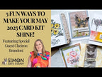 Tim Holtz Distress Ink Pad Antique Linen Ranger TIM19497 May 2025 Card Kit Video