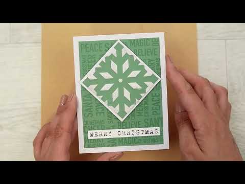 Simon Says Stencil and Die Large Snowflake set1082ls Sugar and Spice Natasha Foote Diamond Tutorial