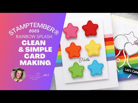 Rainbow Splash Embossing Folder Twinkling Stars rsef6