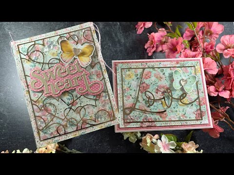 Trinity Stamps Peony Pink Confetti Embellishment Box tsb-401 Valentines Shaker Cards Video