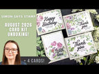 PREORDER Simon Says Stamp Card Kit of the Month August 2026 Made to Flourish ck0826 Amy Rysavy SSS August 2026 Card Kit Unboxing + 4 Cards!