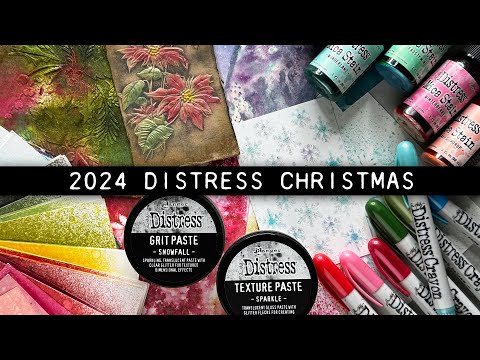 Tim Holtz Distress Mini Ink Pad Tumbled Glass Ranger TDP40248 Holiday Inspiration Video