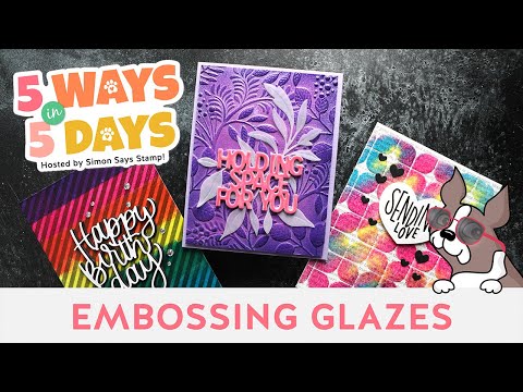 Tim Holtz DISTRESS GRIT PASTE TRANSLUCENT Ranger tda71730 5 Ways Embossing Glazes Video