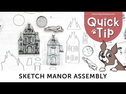 Tim Holtz Sketch Manor Stamps with Simon Says Stamp Dies Bundle setsm25