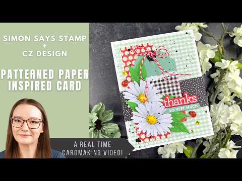 Simon Says Stamp Holes and Reinforcers Wafer Dies 1349sd Sugar and Spice Amy Rysavy Prairie Paper and Ink Patterned Paper Inspired Card | Simon Says Stamp + CZ Design