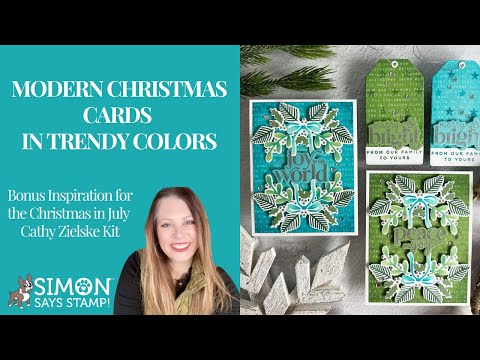 Tim Holtz Distress Mini Ink Pad Embossing Ranger TDP45106 Modern Christmas Cards And Tags Video