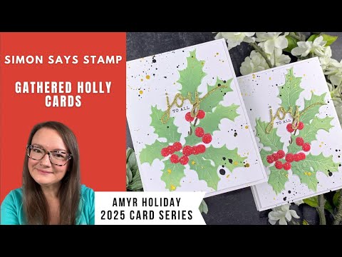 Simon Says Stamp Embossing Folder Gathered Holly sf521 DieCember