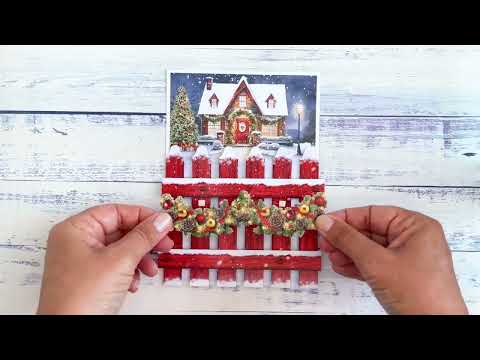 Katy Sue Designs Christmas Garden Picket Fence Card Making Kit 17-10099cgp
