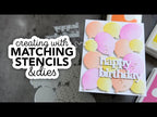 Waffle Flower Balloon Background Stencil Trio 421355 Balloons
